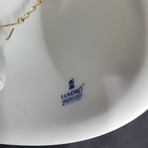 LLADRO 1994 Christmas Bell Ornament Blue White Holiday Collectible #203 - Picture 7 of 8